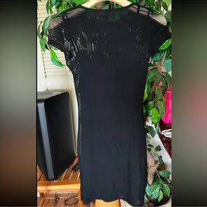 Stylish Black Dress with Sheer Accents